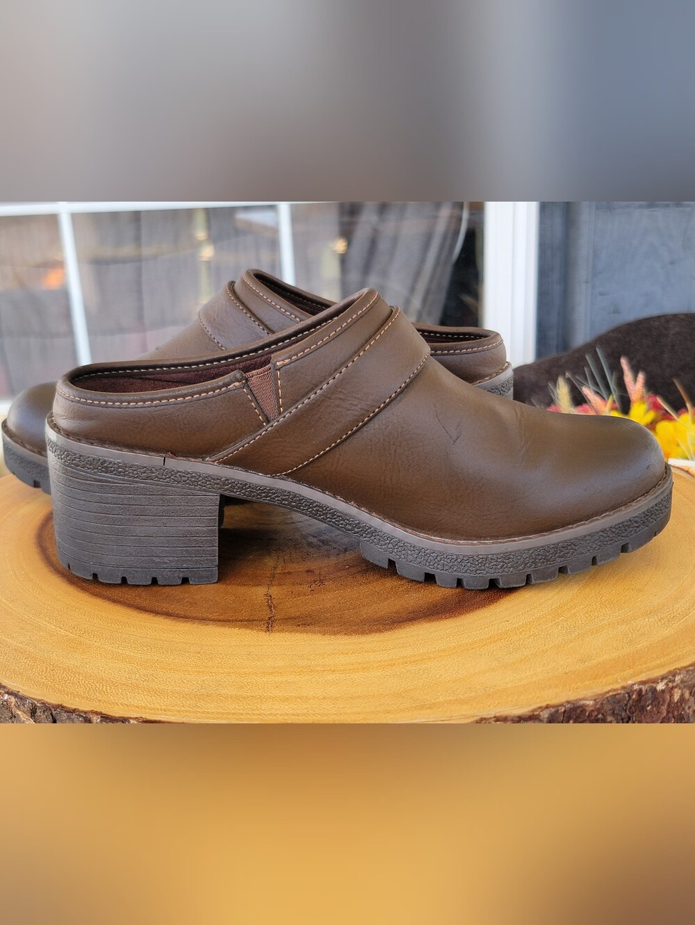 Y2k Style Eastland Nola Heeled Clogs Brown Size 9 - Classic Boho 90's Vibes
